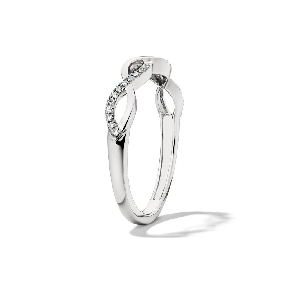1/10 ct. tw. Diamond Infinity Ring in 10K White Gold – Image 3 of 5
