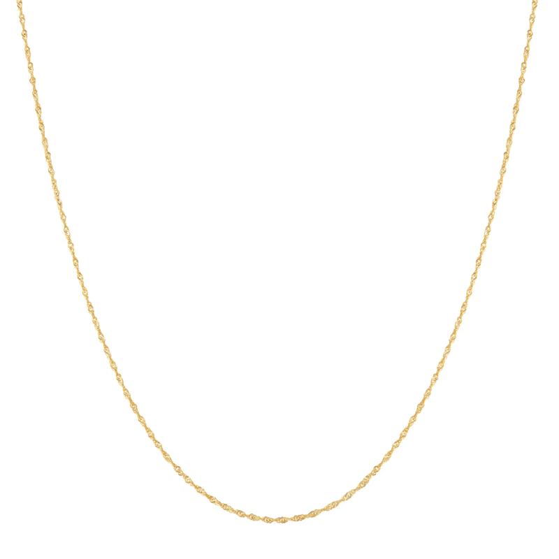 Solid Singapore Chain in 14K Yellow Gold, 1.3MM, 20&quot; – Image 1 of 2