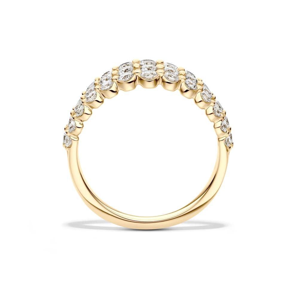 Lab Grown Diamond Three-Row Anniversary Band in 10K Yellow Gold (1 ct. tw.) – Image 2 of 4