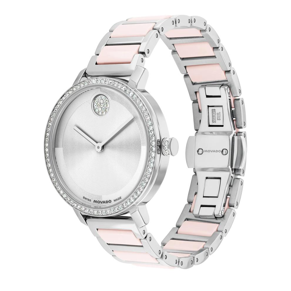 Ladies' Evolution Watch in Stainless Steel and Pink Ceramic – Image 2 of 3