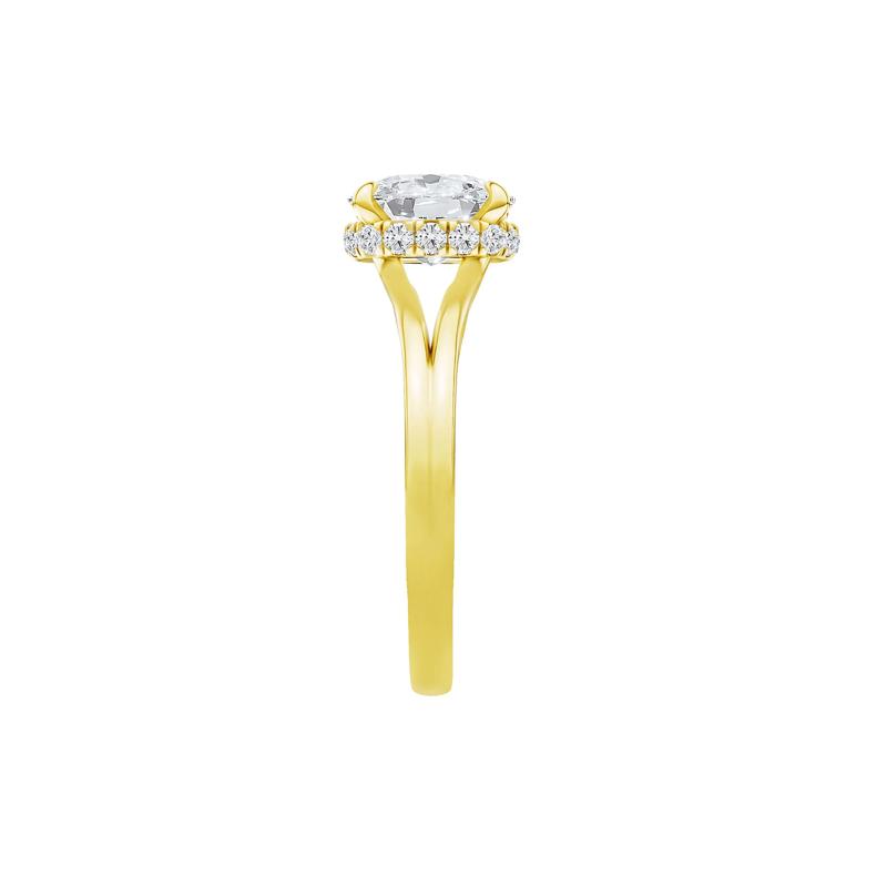 Aiden Lab Grown Diamond Elongated Cushion Engagement Ring in 14K Repurposed Yellow Gold &#40;2 1/7 ct. tw.&#41; – Image 3 of 5