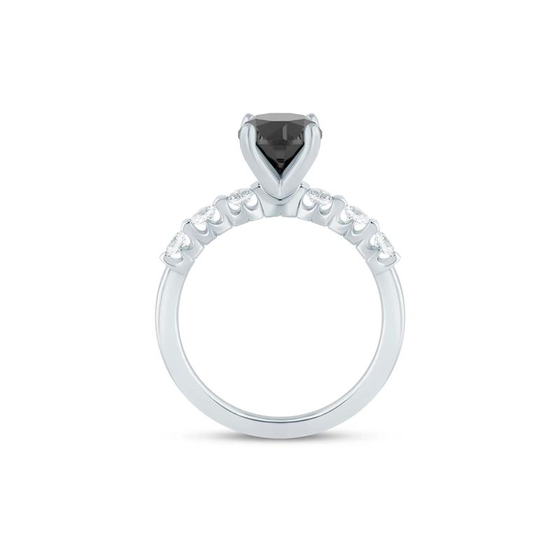 Black Diamond Engagement Ring in 14K White Gold &#40;2 3/8 ct. tw.&#41; – Image 2 of 3
