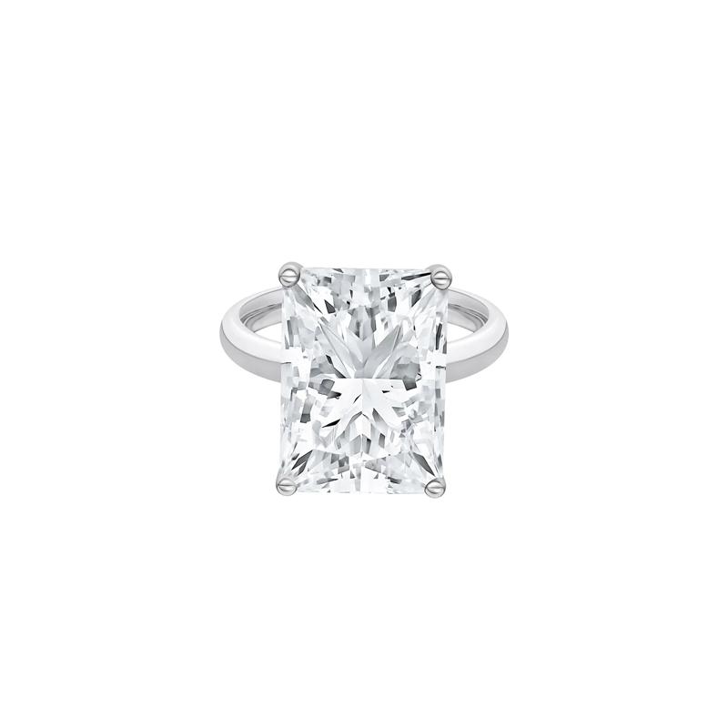Lab Grown Diamond Radiant-Cut Solitaire Ring in Platinum &#40;9 ct.&#41; – Image 1 of 4