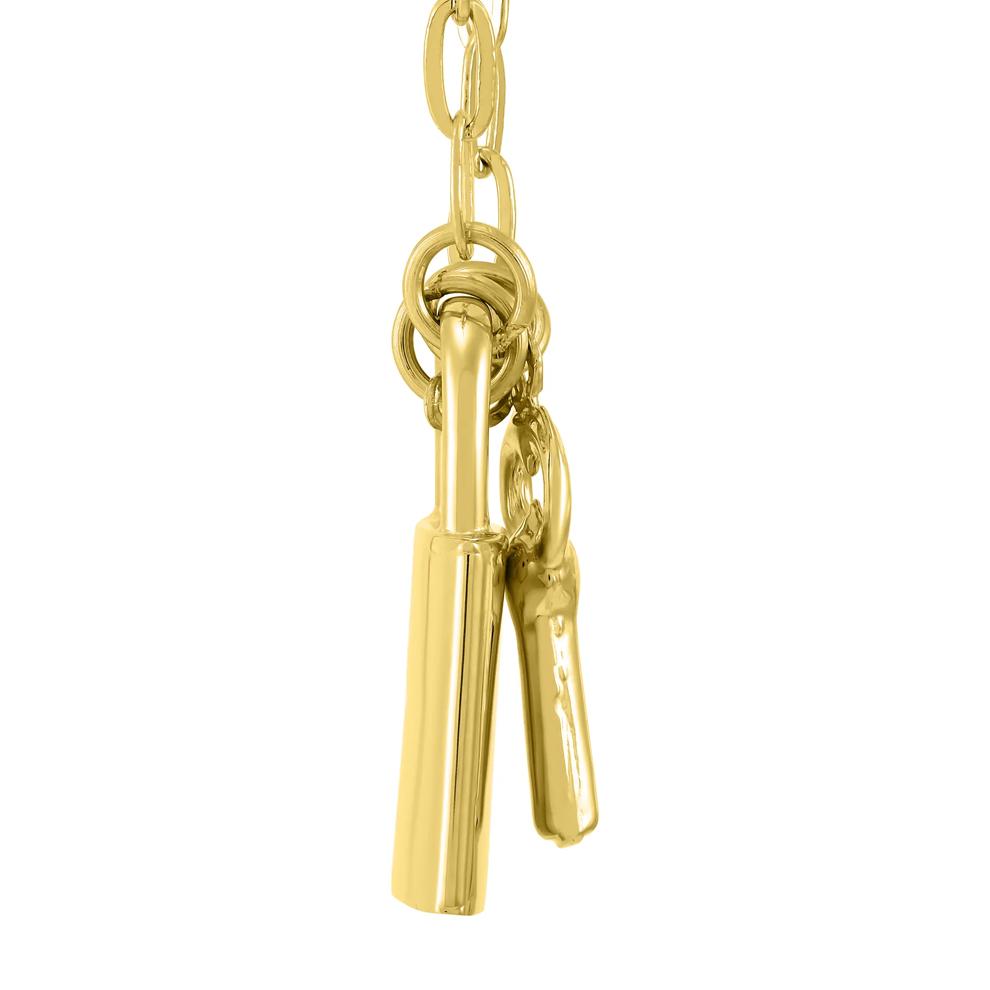 Lock and Key Paperclip Necklace in 14K Yellow Gold – Image 2 of 4