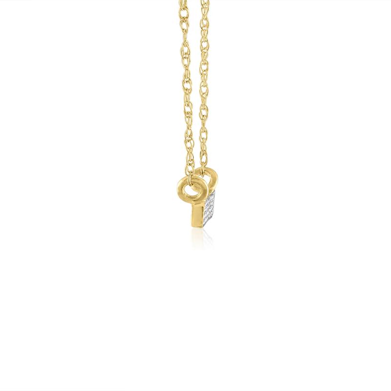 Double Row Bar Pendant with Diamond Accents in 14K Yellow Gold – Image 2 of 3