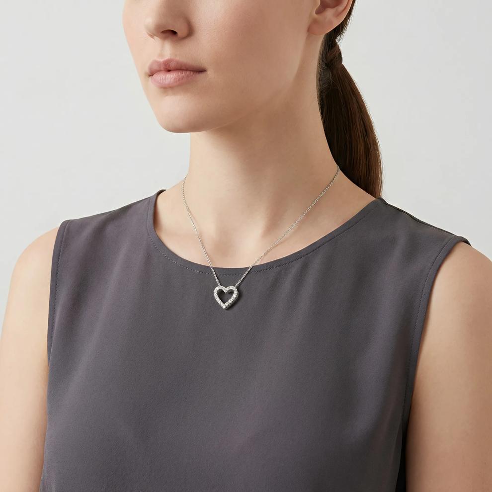 Helzberg Lab Grown Diamonds Lab Grown Diamond Heart Pendant – Image 5 of 5