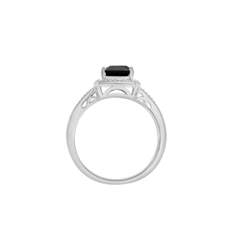 Onyx &amp; Diamond Accent Earrings, Pendant &amp; Ring Set in Sterling Silver – Image 8 of 11
