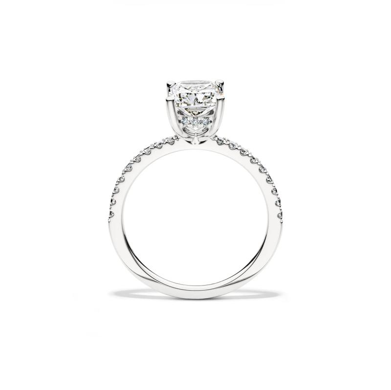Lab Grown Diamond Elongated Cushion Engagement Ring in 14K White Gold &#40;2 1/4 ct. tw.&#41; – Image 2 of 5