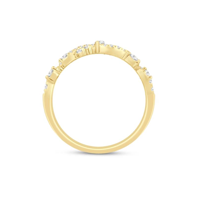Lab Grown Diamond Swirl Band in 14K Yellow Gold &#40;1/3 ct. tw.&#41;  – Image 2 of 3