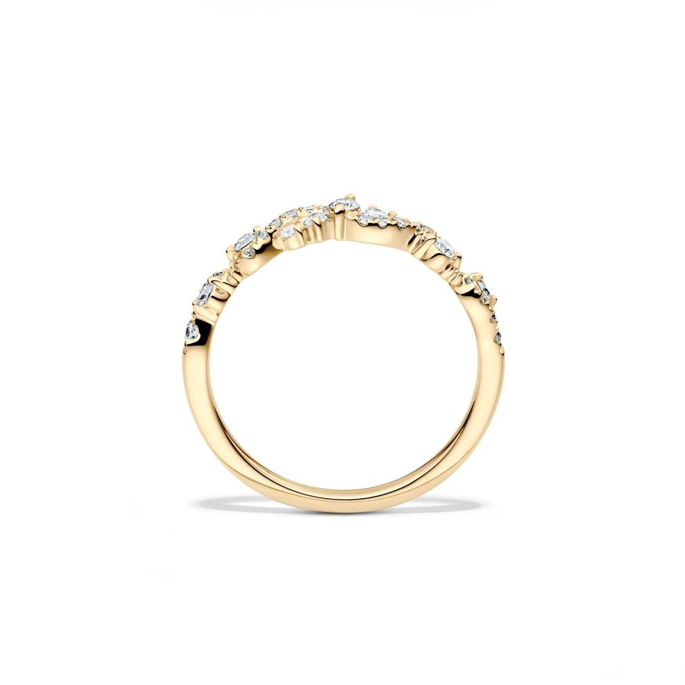 Lab Grown Diamond Swirl Band in 14K Yellow Gold (1/3 ct. tw.)  – Image 2 of 4