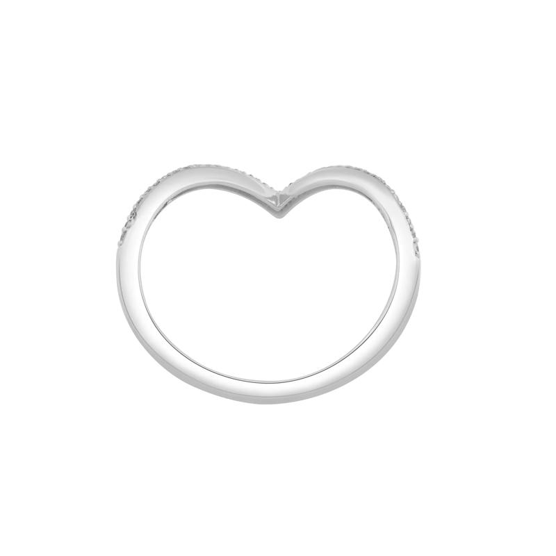 Diamond Chevron Ring in Sterling Silver – Image 4 of 5