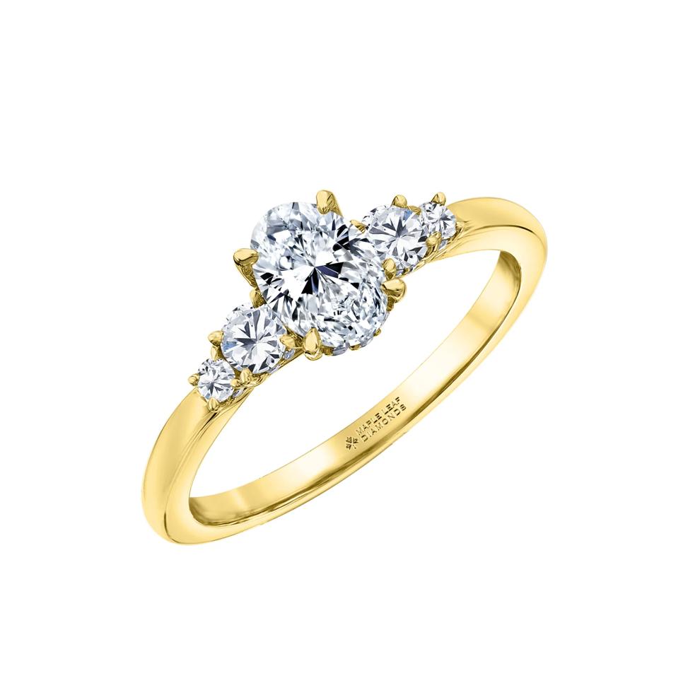 Oval-Shaped Diamond Engagement Ring in 14K Yellow Gold (1 ct. tw.) – Image 4 of 7
