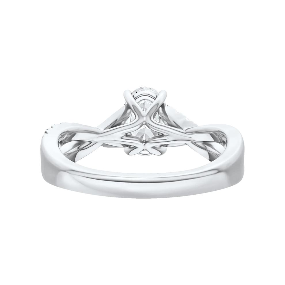 Diamond Oval Halo Engagement Ring – Image 5 of 5