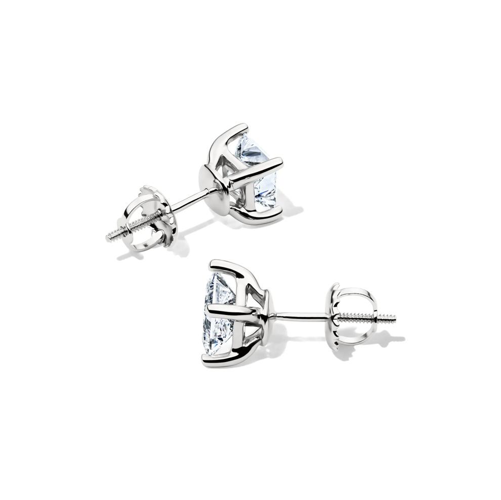 Lab Grown Diamond Princess-Cut Martini Stud in 14K White Gold (1 1/2 ct. tw.) – Image 2 of 3