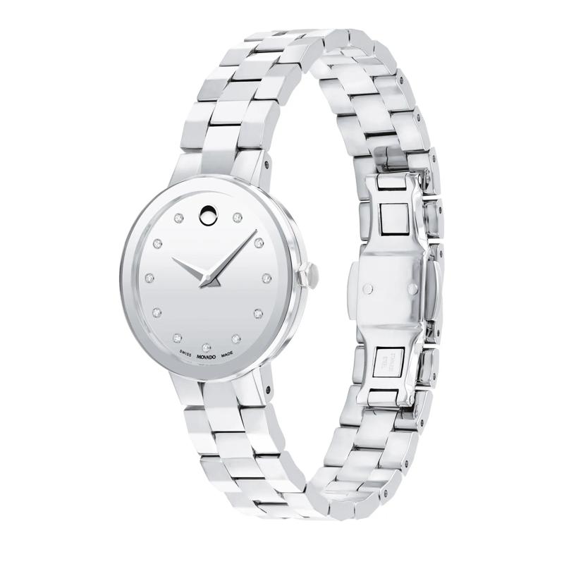 Ladies&#39; Sapphire Watch in Stainless Steel, 28MM – Image 2 of 3