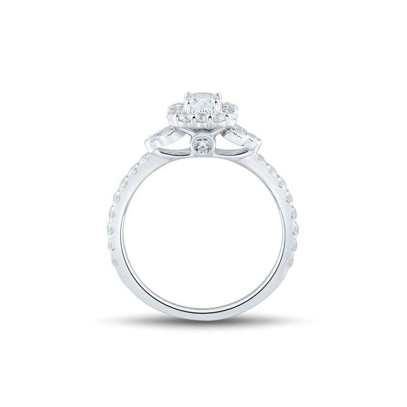 1 ct. tw. Emerald-Cut Diamond Engagement Ring in 14K White Gold – Image 2 of 3