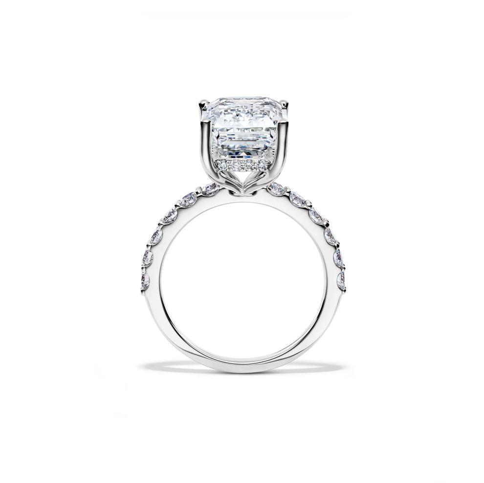 Lab Grown Diamond Emerald-Cut Engagement Ring in 14K White Gold (7 3/4 ct. tw.) – Image 2 of 4