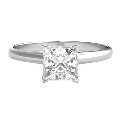 Princess-Cut Diamond Solitaire Engagement Ring