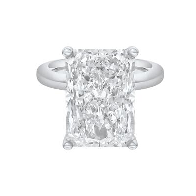 Lab Grown Diamond Radiant-Cut Solitaire Ring in 14K White Gold (10 ct.)