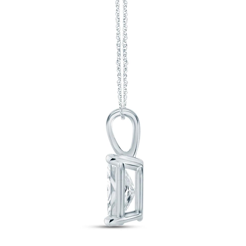 Lab Grown Diamond Emerald-Cut Pendant in 10K White Gold (1 1/2 ct. tw.) – Image 2 of 3