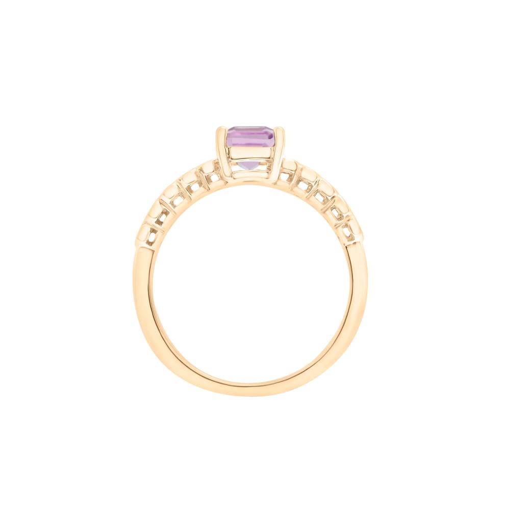 Rose de France and Diamond Ring in 10K Yellow Gold (1/10 ct. tw) – Image 2 of 5