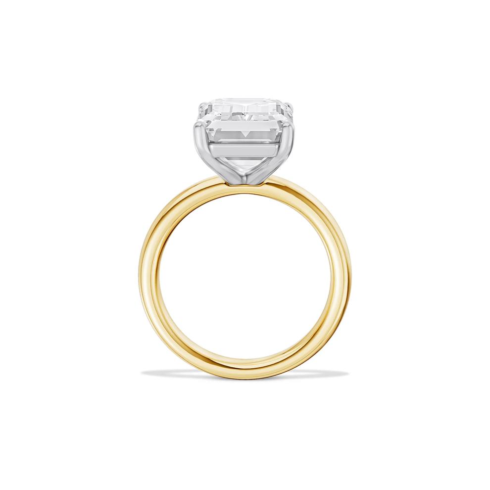Lab Grown Diamond Emerald-Cut Solitaire Ring in 14K Yellow &amp; White Gold (7 ct.) – Image 4 of 4