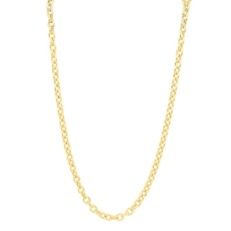 Hollow Anchor Chain in Vermeil, 4MM, 18&quot; – Image 1 of 2