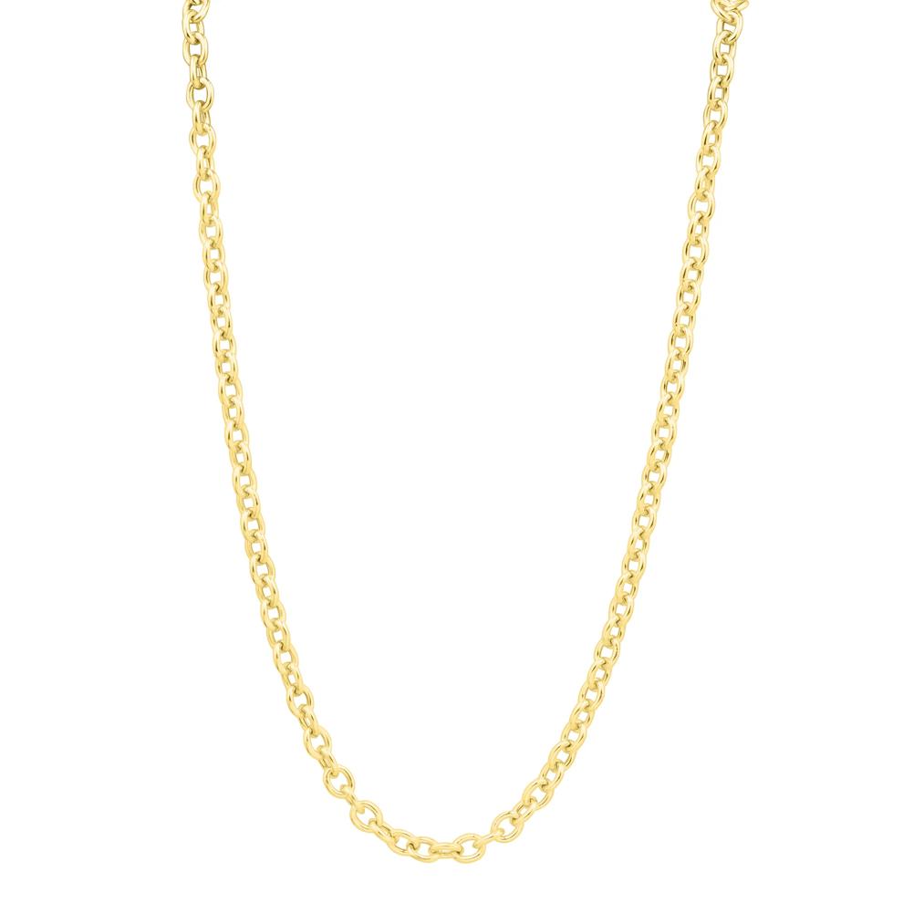 Hollow Anchor Chain in Vermeil, 4MM, 18" – Image 1 of 2