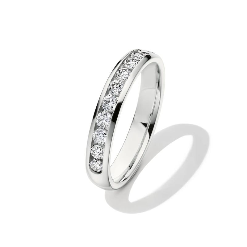 Comfort Fit Channel-Set Diamond Anniversary Band in 14K White Gold &#40;1/2 ct. tw.&#41; – Image 4 of 4