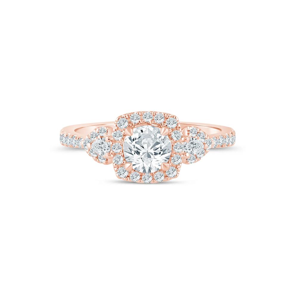Lab Grown Diamond Round Engagement Ring in 14K Rose Gold (1 ct. tw.) – Image 1 of 3