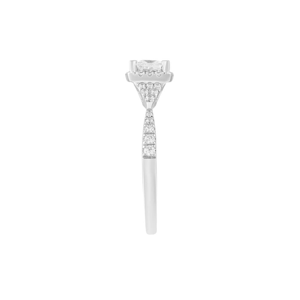 Diamond Princess-Cut Center Engagement Ring in Platinum (3/4 ct. tw.) – Image 3 of 3