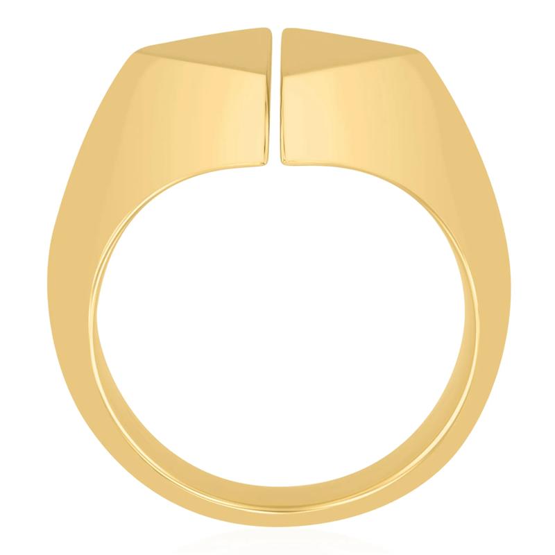 Men&#39;s Split Center Tapered Ring in Vermeil – Image 2 of 3