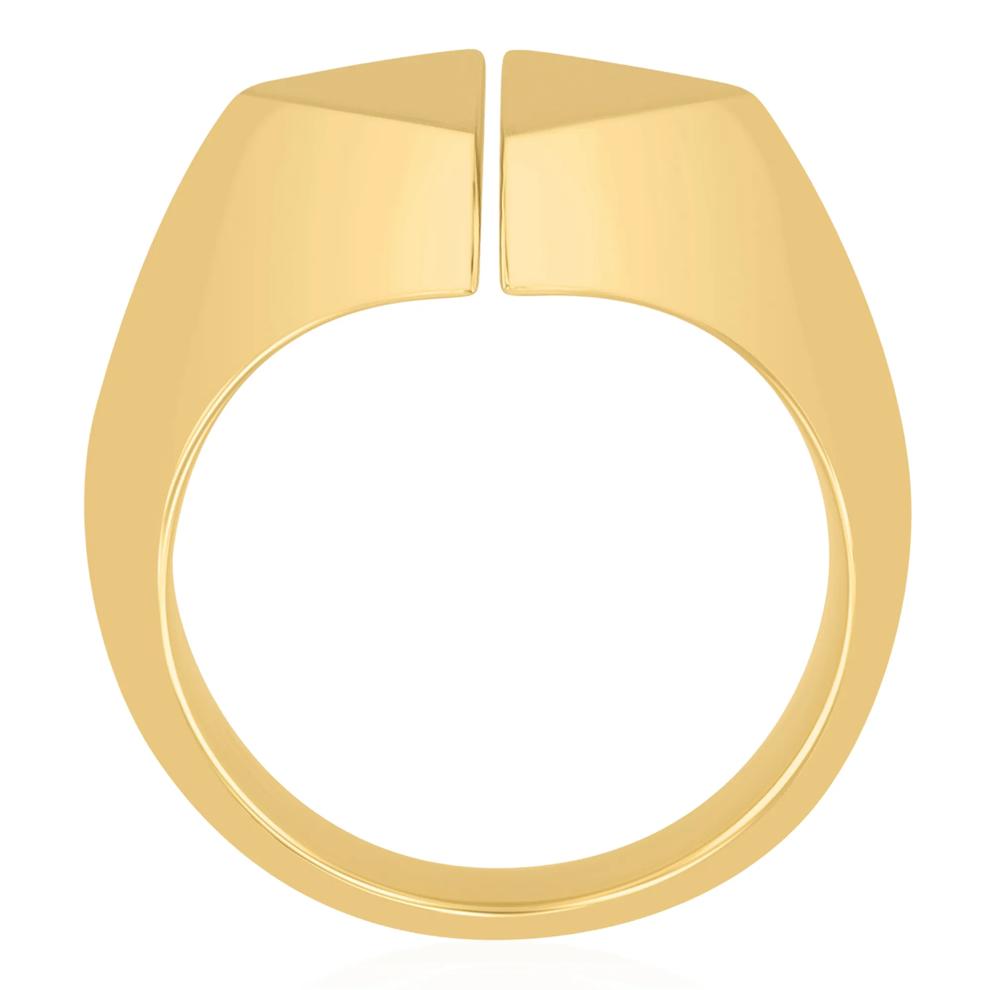 Men's Split Center Tapered Ring in Vermeil – Image 2 of 3