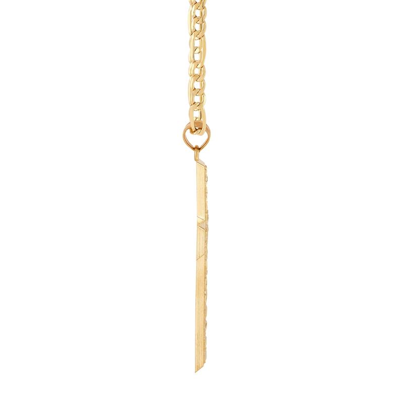 Nugget Cross Pendant in 10K Yellow Gold – Image 2 of 3