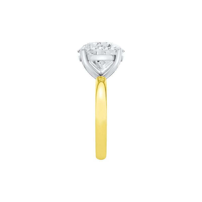 Lab Grown Diamond Round Solitaire Ring in 14K Yellow &amp; White Gold &#40;6 ct.&#41; – Image 3 of 4