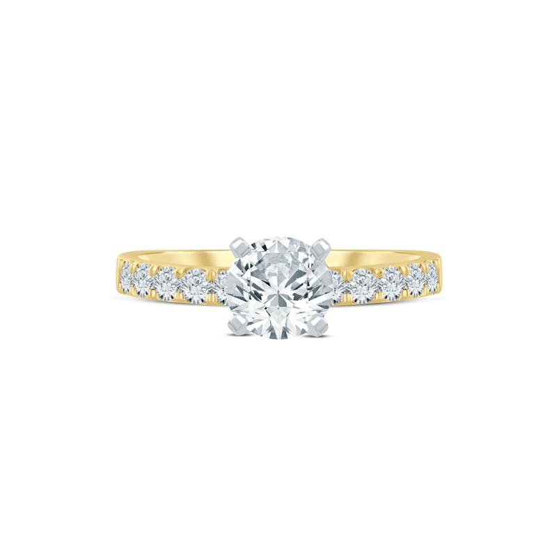 Diamond Semi-Mount Engagement Ring in 14K White and Yellow Gold &#40;1/2 ct. tw.&#41; &#40;Setting Only&#41; – Image 1 of 6