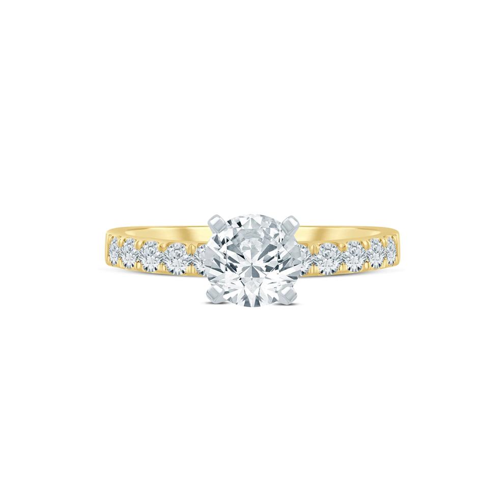 Diamond Semi-Mount Engagement Ring in 14K White and Yellow Gold (1/2 ct. tw.) (Setting Only) – Image 1 of 6