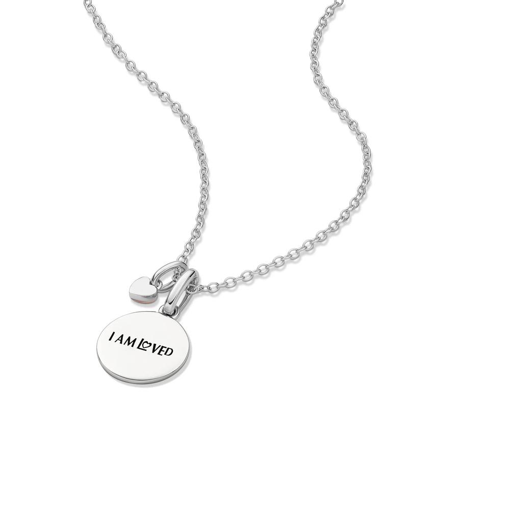Lab Grown Diamond Accent Dog Paw Medallion Pendant in Sterling Silver &amp; 10K Rose Gold – Image 5 of 5