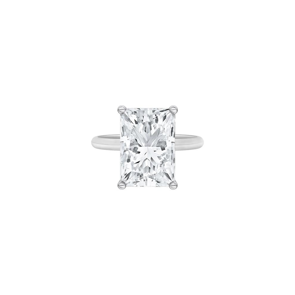 Lab Grown Diamond Radiant-Cut Solitaire Ring in Platinum (6 ct.) – Image 1 of 4