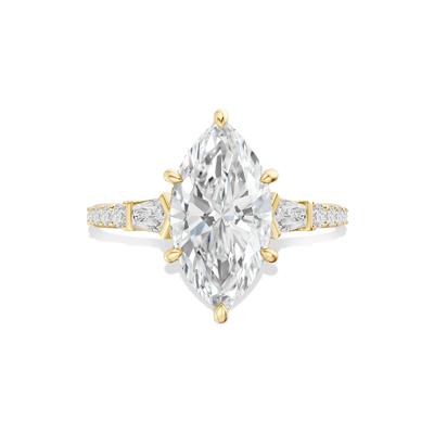 Cami Lab Grown Diamond Marquise Center Engagement Ring in 14K Yellow Gold (3 1/2 ct. tw.)
