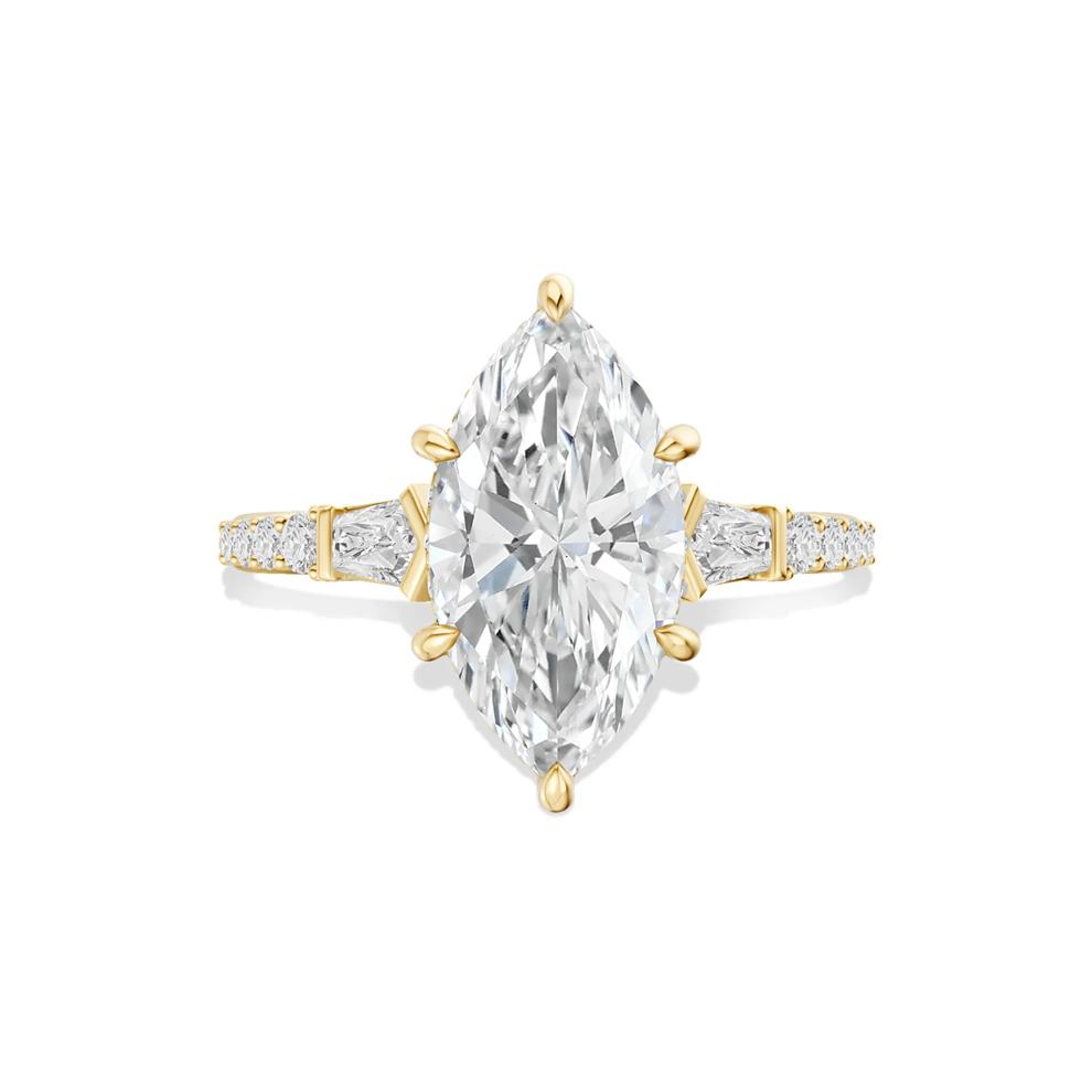 Cami Lab Grown Diamond Marquise Center Engagement Ring in 14K Yellow Gold (3 1/2 ct. tw.) – Image 1 of 4