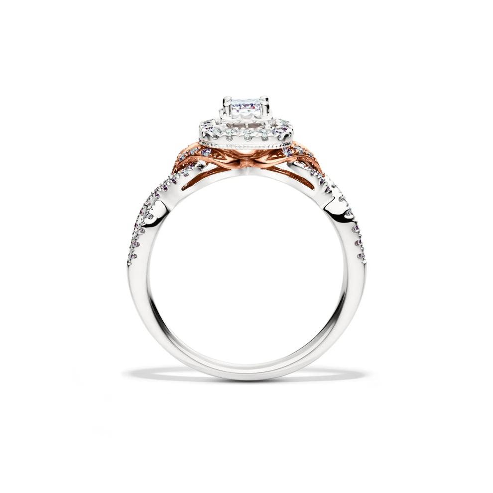 5/8 ct. tw. Diamond Engagement Ring in 14K White &amp; Rose Gold – Image 2 of 5