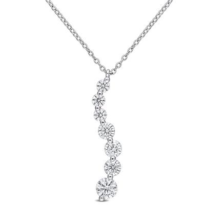 Moissanite Journey Pendant in Sterling Silver (1 1/2 ct. dew)