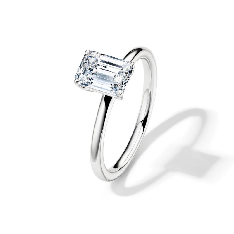 Lab Grown Diamond Emerald-Cut Solitaire Ring in 14K White Gold &#40;1 1/2ct&#41; – Image 4 of 4