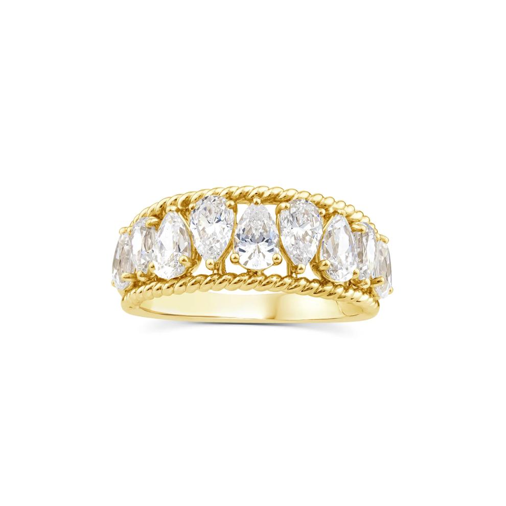 Lab Grown Diamond Pear-Shaped Band in 14K Yellow Gold (2 ct. tw.) – Image 1 of 3