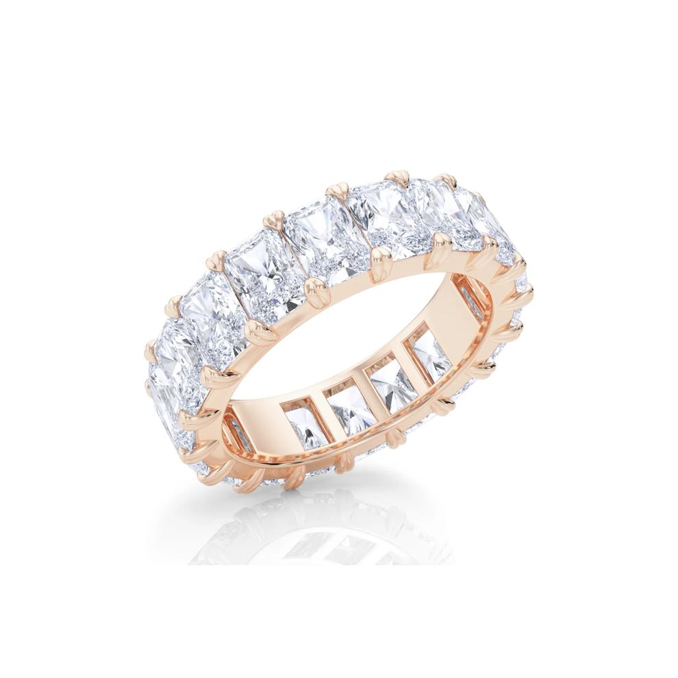 Lab Grown Diamond Radiant-Cut Eternity Band in 14K Rose Gold (7 ct. tw.) – Image 4 of 5