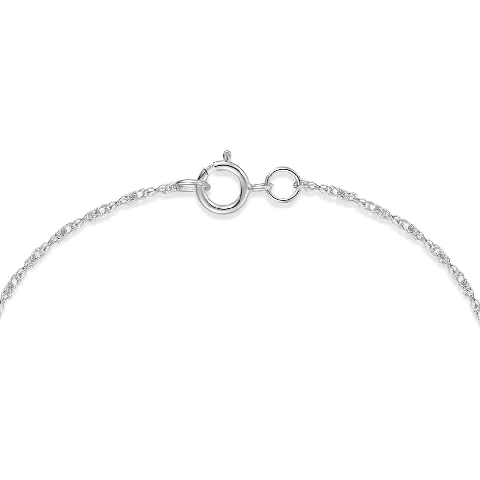 Lab-Created Ruby &amp; Lab-Created White Sapphire Heart Pendant Necklace in Sterling Silver – Image 2 of 4