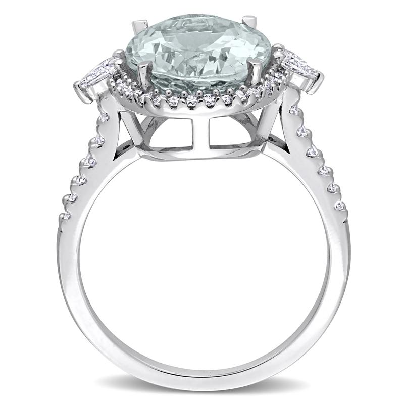 Aquamarine and Diamond Ring in 14K White Gold &#40;1/2 ct. tw.&#41; – Image 2 of 7