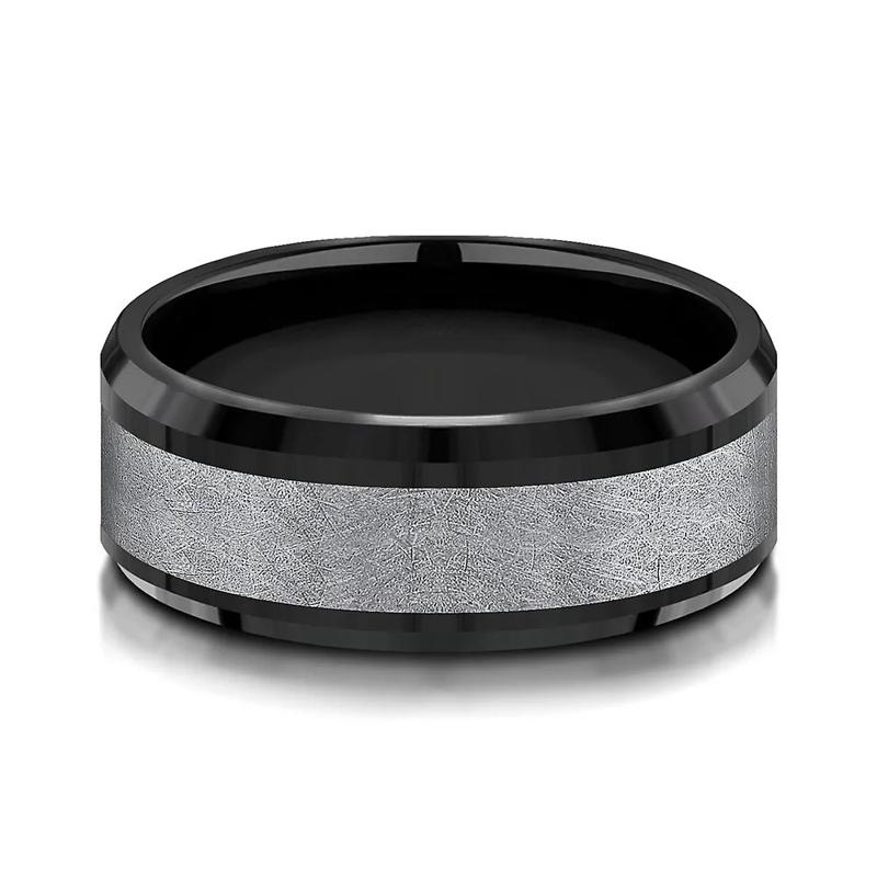 Men&#39;s Band in Tantalum &amp; Titanium, 8MM – Image 1 of 2