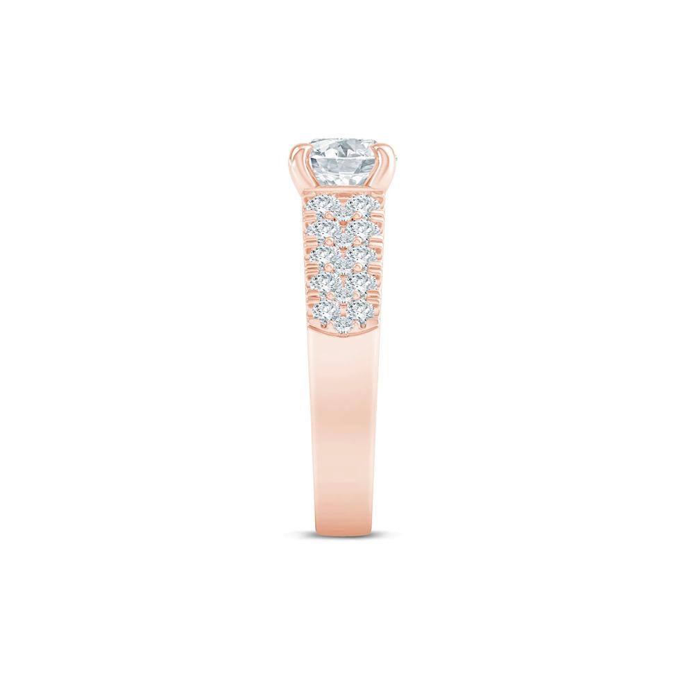 Lab Grown Diamond Double-Row Semi-Mount Ring in 14K Rose Gold (1 ct. tw.) – Image 5 of 6